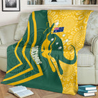 personalised-australia-socceroos-indigenous-blanket-green-gold