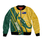 personalised-australia-socceroos-indigenous-bomber-jacket-green-gold