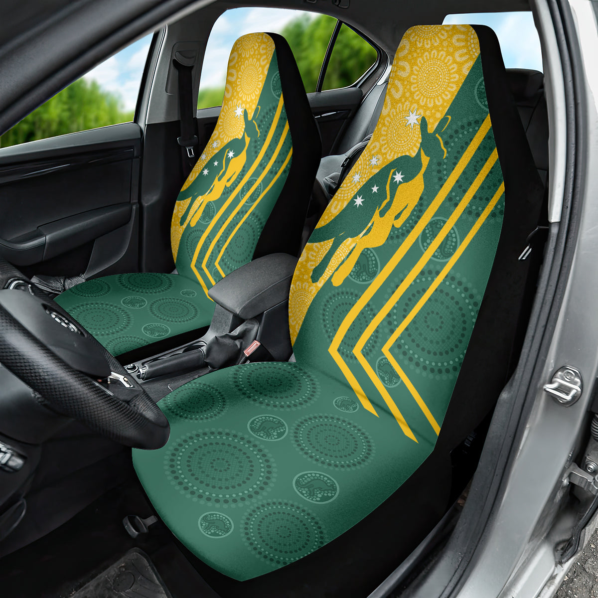 personalised-australia-socceroos-indigenous-car-seat-cover-green-gold