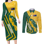 personalised-australia-socceroos-indigenous-couples-matching-long-sleeve-bodycon-dress-and-long-sleeve-button-shirt-green-gold