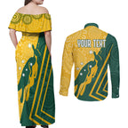 personalised-australia-socceroos-indigenous-couples-matching-off-shoulder-maxi-dress-and-long-sleeve-button-shirt-green-gold