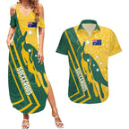 personalised-australia-socceroos-indigenous-couples-matching-summer-maxi-dress-and-hawaiian-shirt-green-gold