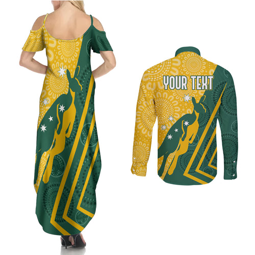 personalised-australia-socceroos-indigenous-couples-matching-summer-maxi-dress-and-long-sleeve-button-shirt-green-gold