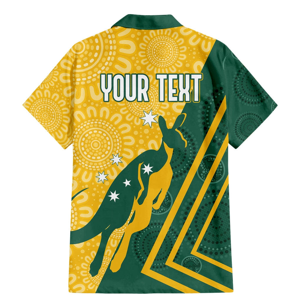 personalised-australia-socceroos-indigenous-family-matching-mermaid-dress-and-hawaiian-shirt-green-gold