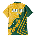 personalised-australia-socceroos-indigenous-family-matching-mermaid-dress-and-hawaiian-shirt-green-gold