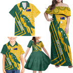 personalised-australia-socceroos-indigenous-family-matching-off-shoulder-maxi-dress-and-hawaiian-shirt-green-gold