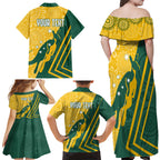 personalised-australia-socceroos-indigenous-family-matching-off-shoulder-maxi-dress-and-hawaiian-shirt-green-gold