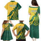 personalised-australia-socceroos-indigenous-family-matching-puletasi-dress-and-hawaiian-shirt-green-gold