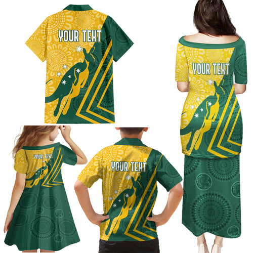personalised-australia-socceroos-indigenous-family-matching-puletasi-dress-and-hawaiian-shirt-green-gold