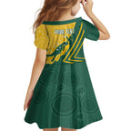 personalised-australia-socceroos-indigenous-family-matching-short-sleeve-bodycon-dress-and-hawaiian-shirt-green-gold