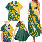 personalised-australia-socceroos-indigenous-family-matching-summer-maxi-dress-and-hawaiian-shirt-green-gold