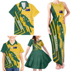 personalised-australia-socceroos-indigenous-family-matching-tank-maxi-dress-and-hawaiian-shirt-green-gold