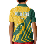 personalised-australia-socceroos-indigenous-kid-polo-shirt-green-gold