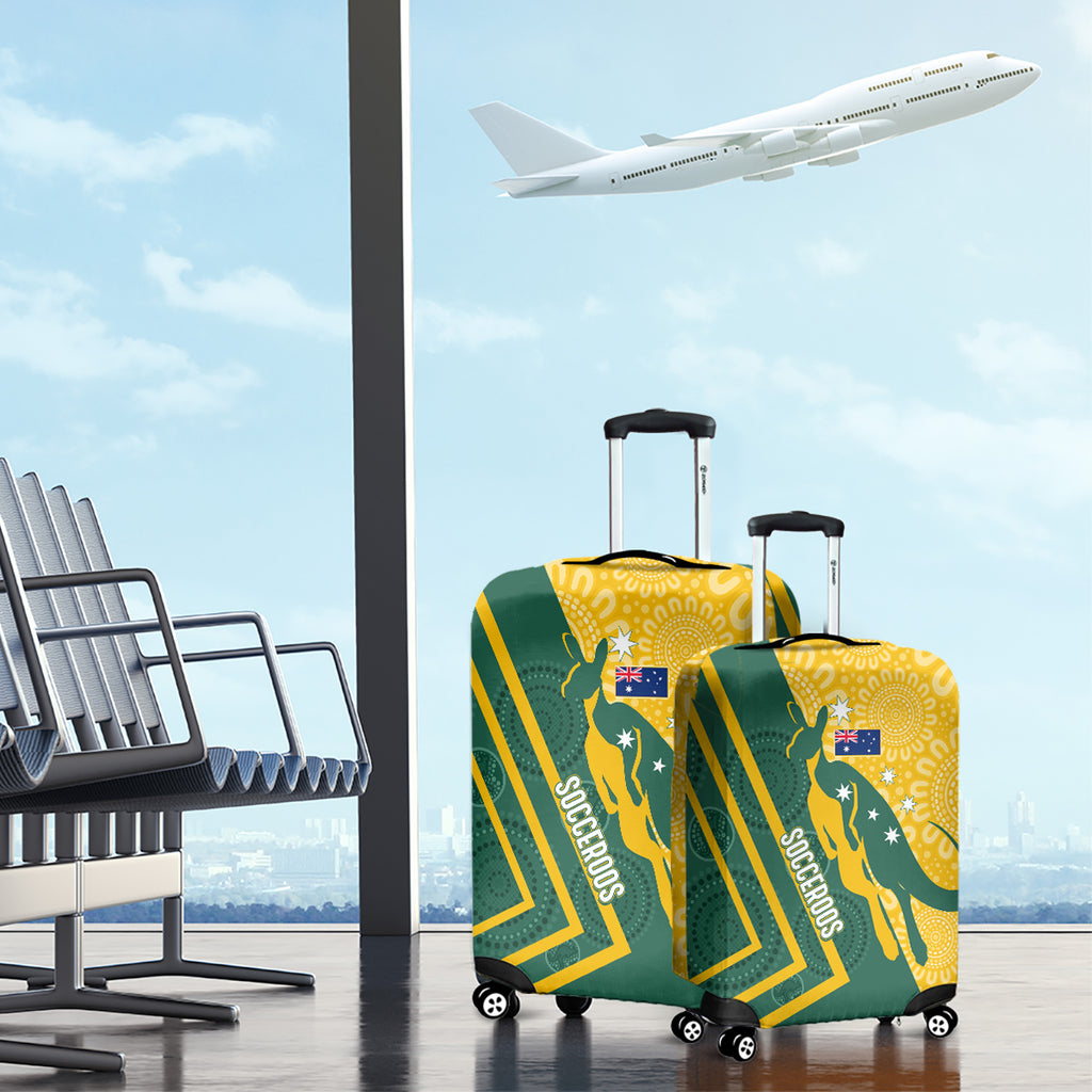 personalised-australia-socceroos-indigenous-luggage-cover-green-gold