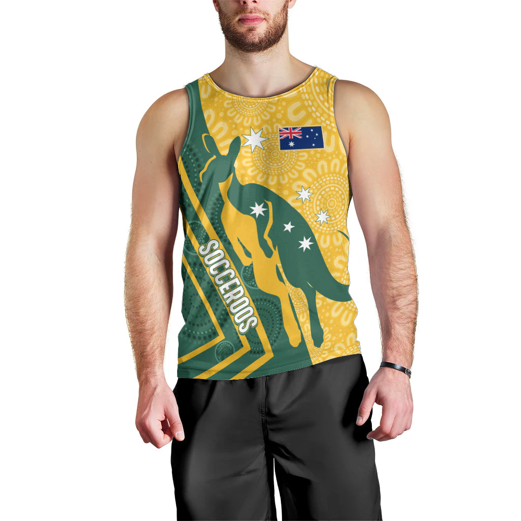 personalised-australia-socceroos-indigenous-men-tank-top-green-gold