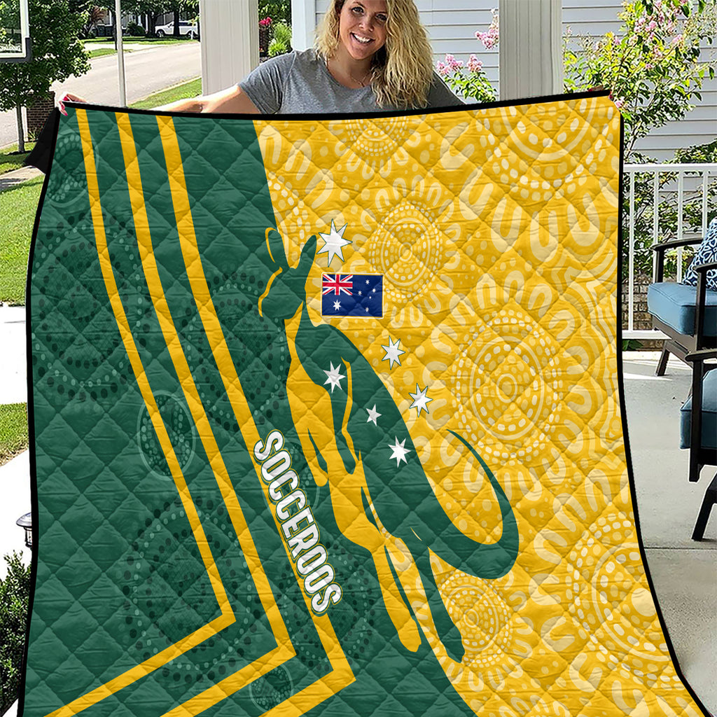 personalised-australia-socceroos-indigenous-quilt-green-gold