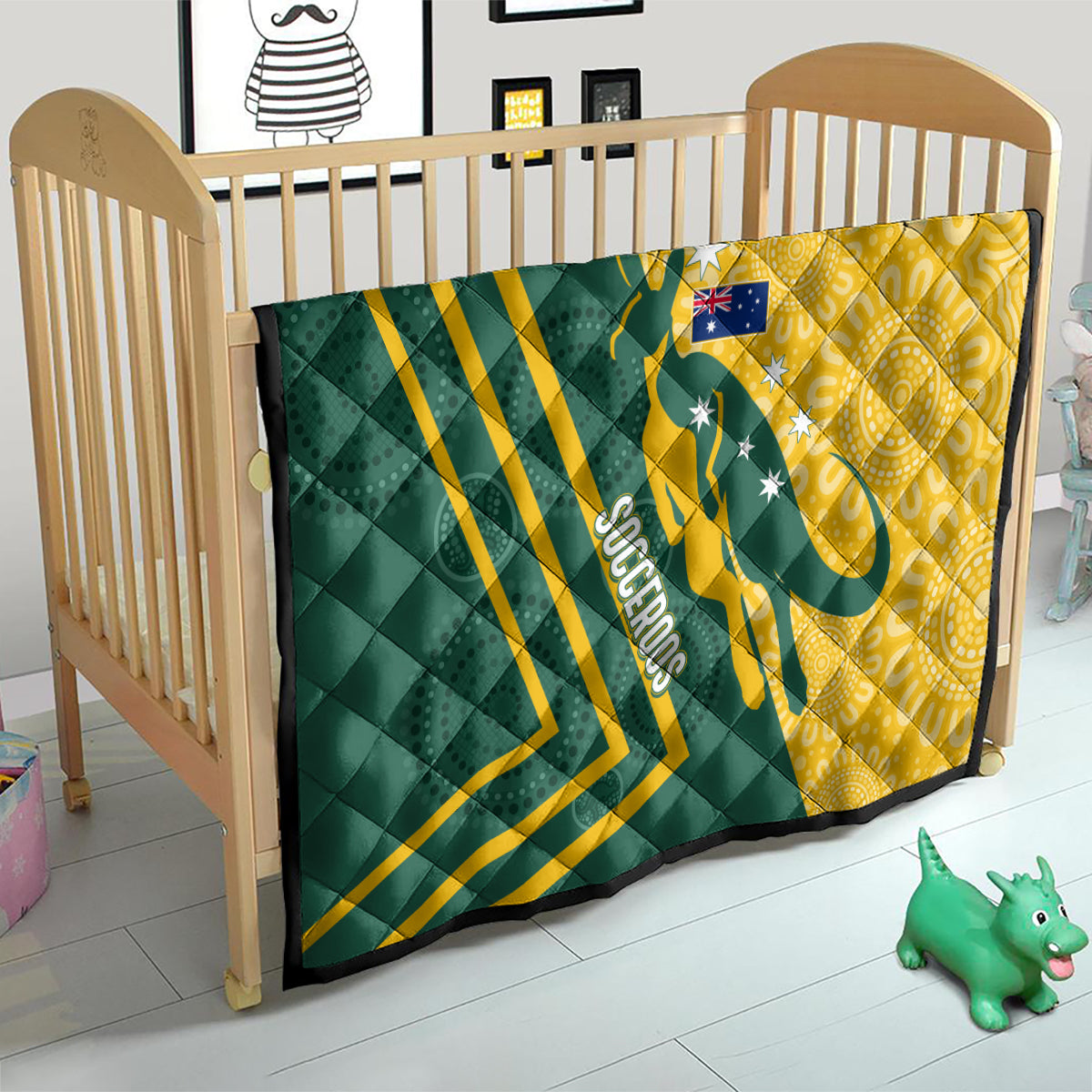 personalised-australia-socceroos-indigenous-quilt-green-gold