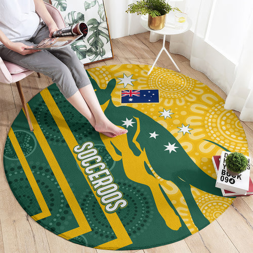 personalised-australia-socceroos-indigenous-round-carpet-green-gold