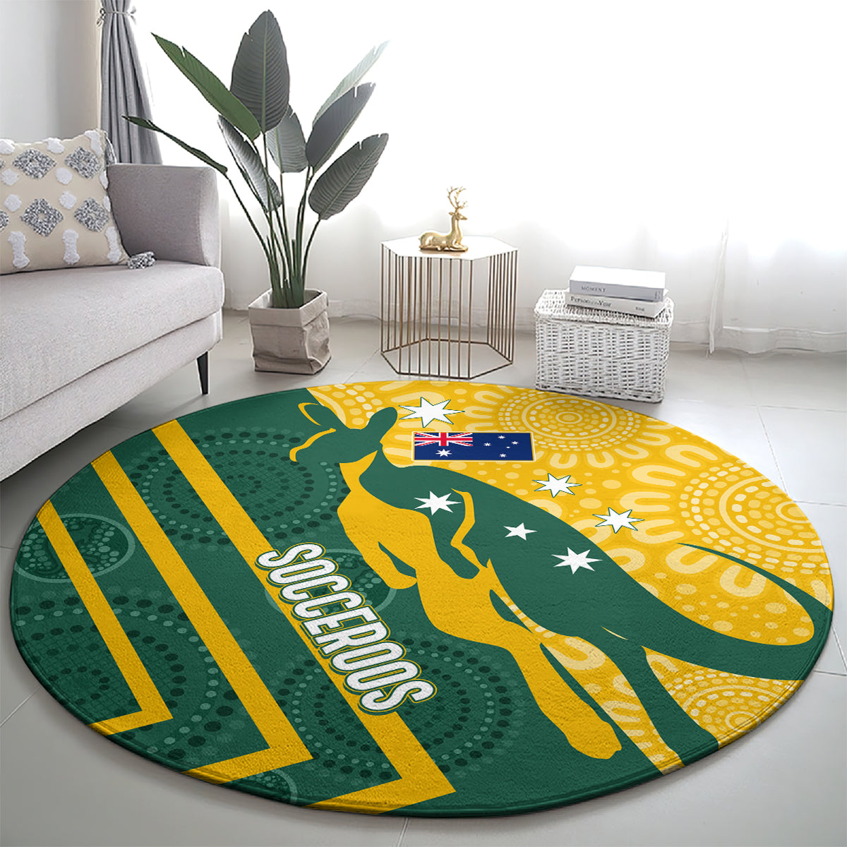 personalised-australia-socceroos-indigenous-round-carpet-green-gold