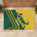 personalised-australia-socceroos-indigenous-rubber-doormat-green-gold