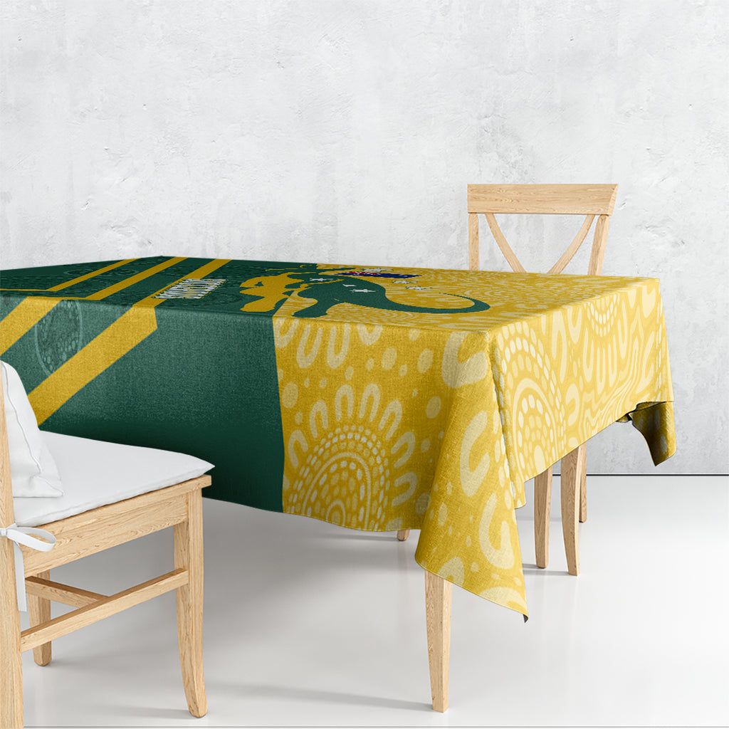personalised-australia-socceroos-indigenous-tablecloth-green-gold