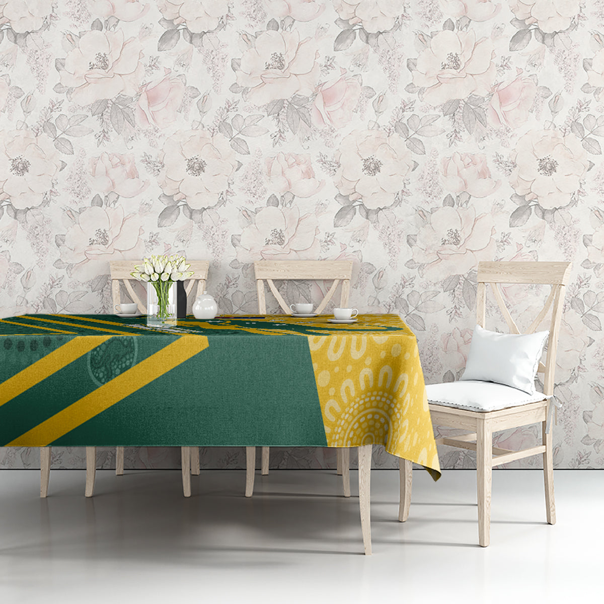 personalised-australia-socceroos-indigenous-tablecloth-green-gold