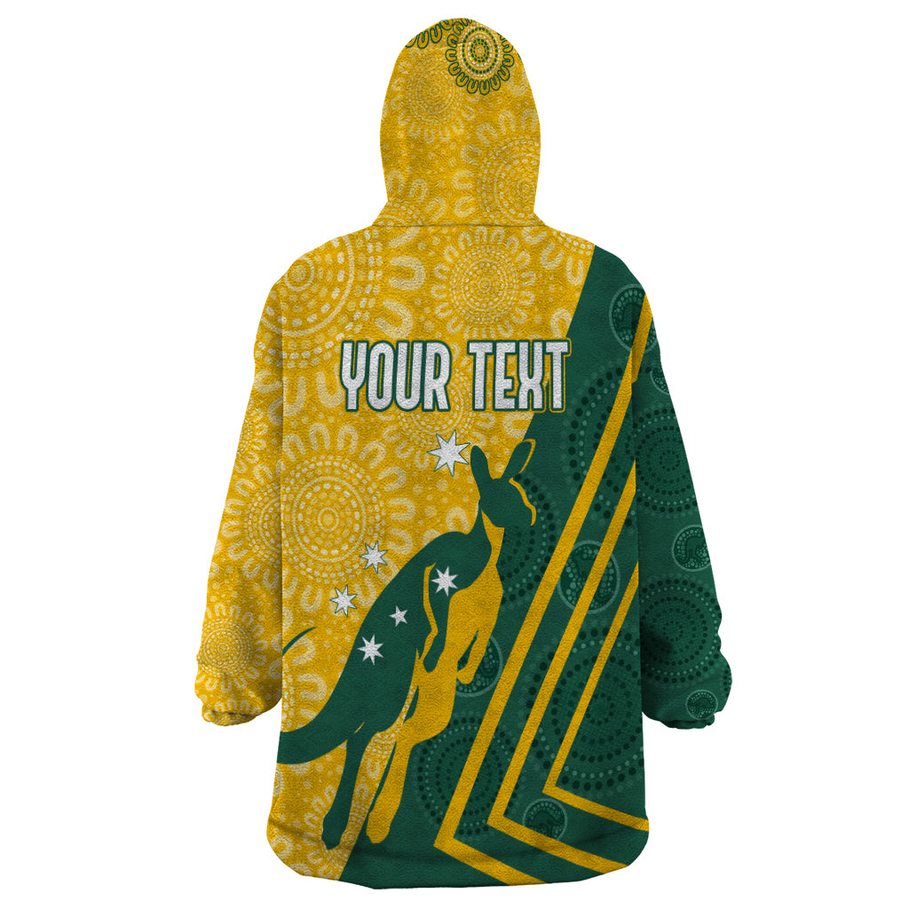 personalised-australia-socceroos-indigenous-wearable-blanket-hoodie-green-gold