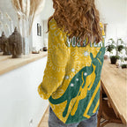personalised-australia-socceroos-indigenous-women-casual-shirt-green-gold