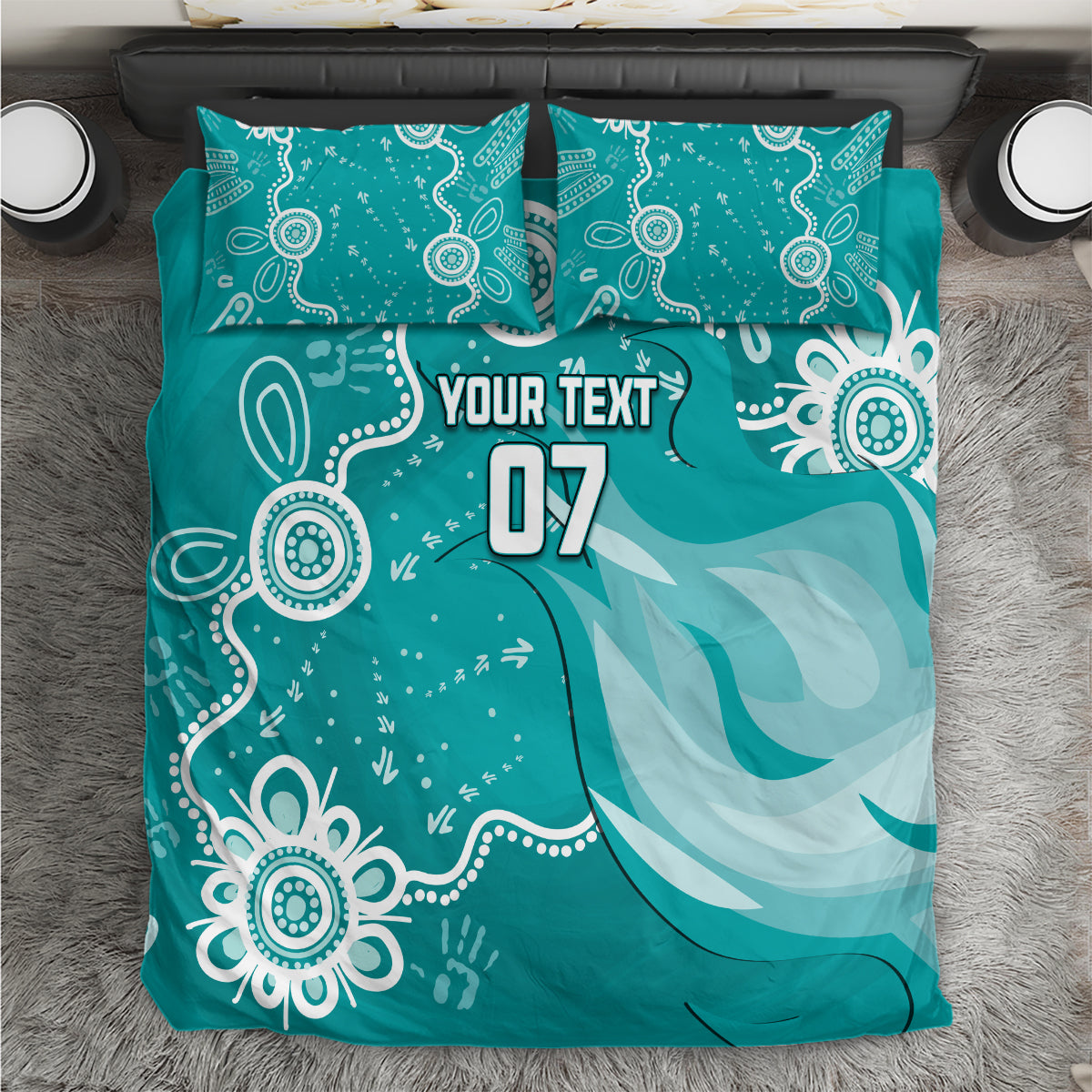 custom-brisbane-cricket-indigenous-bedding-set-feel-the-heat