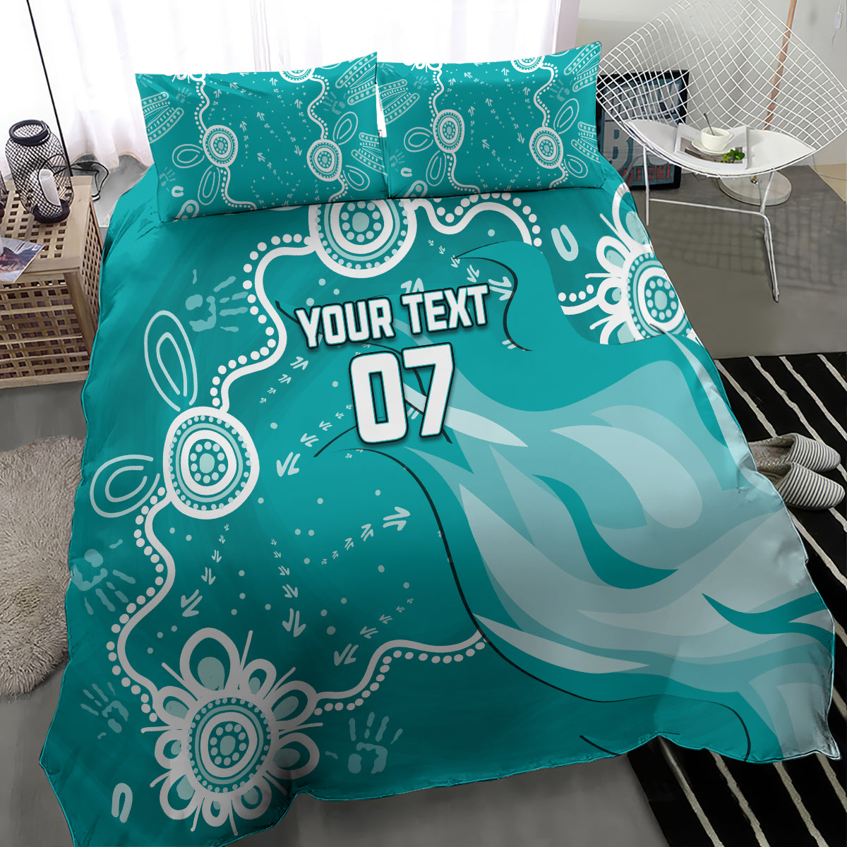 custom-brisbane-cricket-indigenous-bedding-set-feel-the-heat