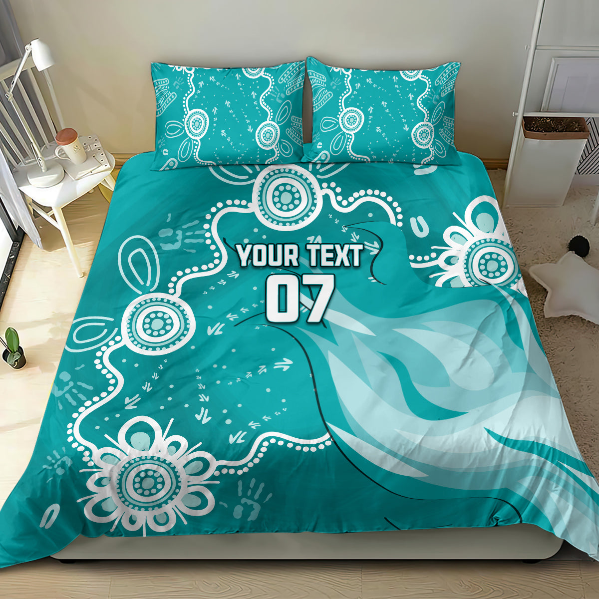 custom-brisbane-cricket-indigenous-bedding-set-feel-the-heat