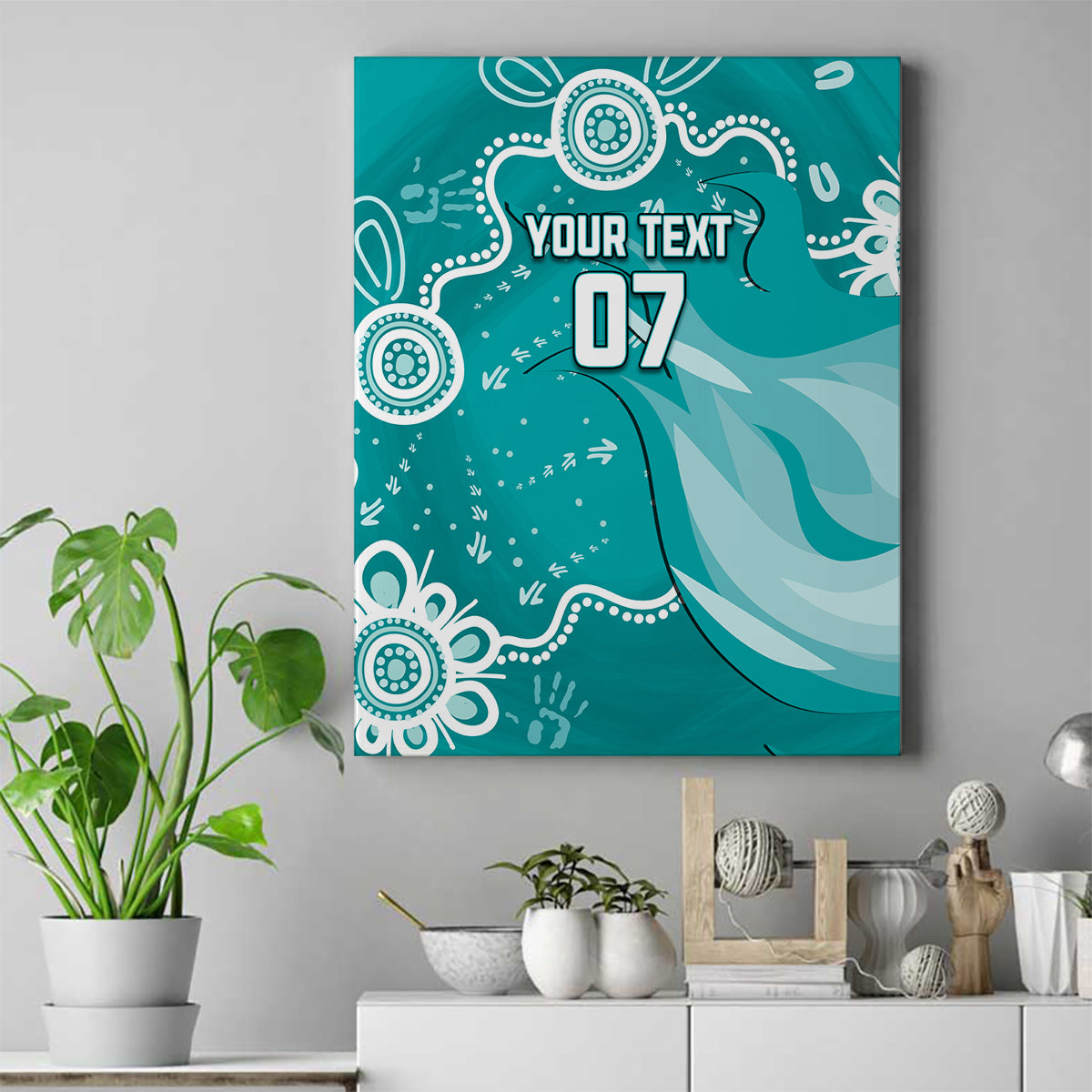 custom-brisbane-cricket-indigenous-canvas-wall-art-feel-the-heat