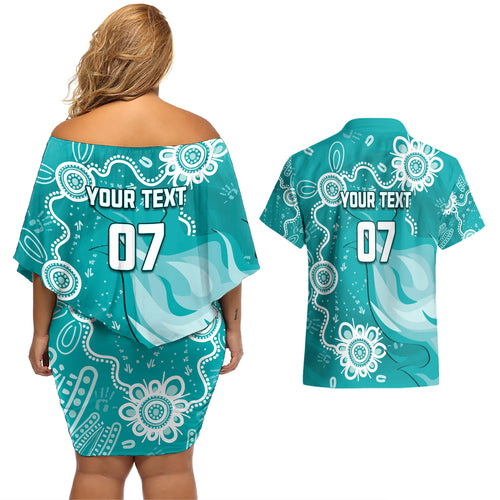 custom-brisbane-cricket-indigenous-couples-matching-off-shoulder-short-dress-and-hawaiian-shirt-feel-the-heat