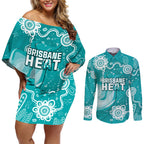 custom-brisbane-cricket-indigenous-couples-matching-off-shoulder-short-dress-and-long-sleeve-button-shirt-feel-the-heat
