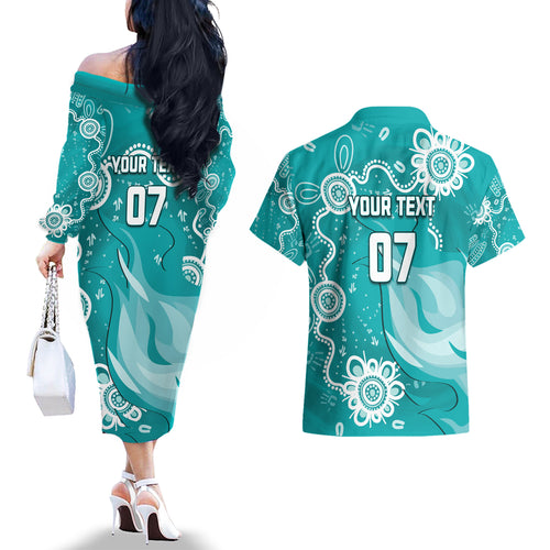 custom-brisbane-cricket-indigenous-couples-matching-off-the-shoulder-long-sleeve-dress-and-hawaiian-shirt-feel-the-heat