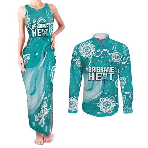 custom-brisbane-cricket-indigenous-couples-matching-tank-maxi-dress-and-long-sleeve-button-shirt-feel-the-heat
