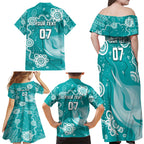 custom-brisbane-cricket-indigenous-family-matching-off-shoulder-maxi-dress-and-hawaiian-shirt-feel-the-heat