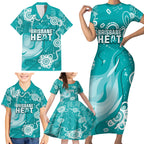 custom-brisbane-cricket-indigenous-family-matching-short-sleeve-bodycon-dress-and-hawaiian-shirt-feel-the-heat