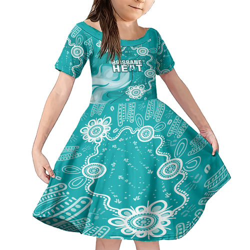 custom-brisbane-cricket-indigenous-family-matching-short-sleeve-bodycon-dress-and-hawaiian-shirt-feel-the-heat
