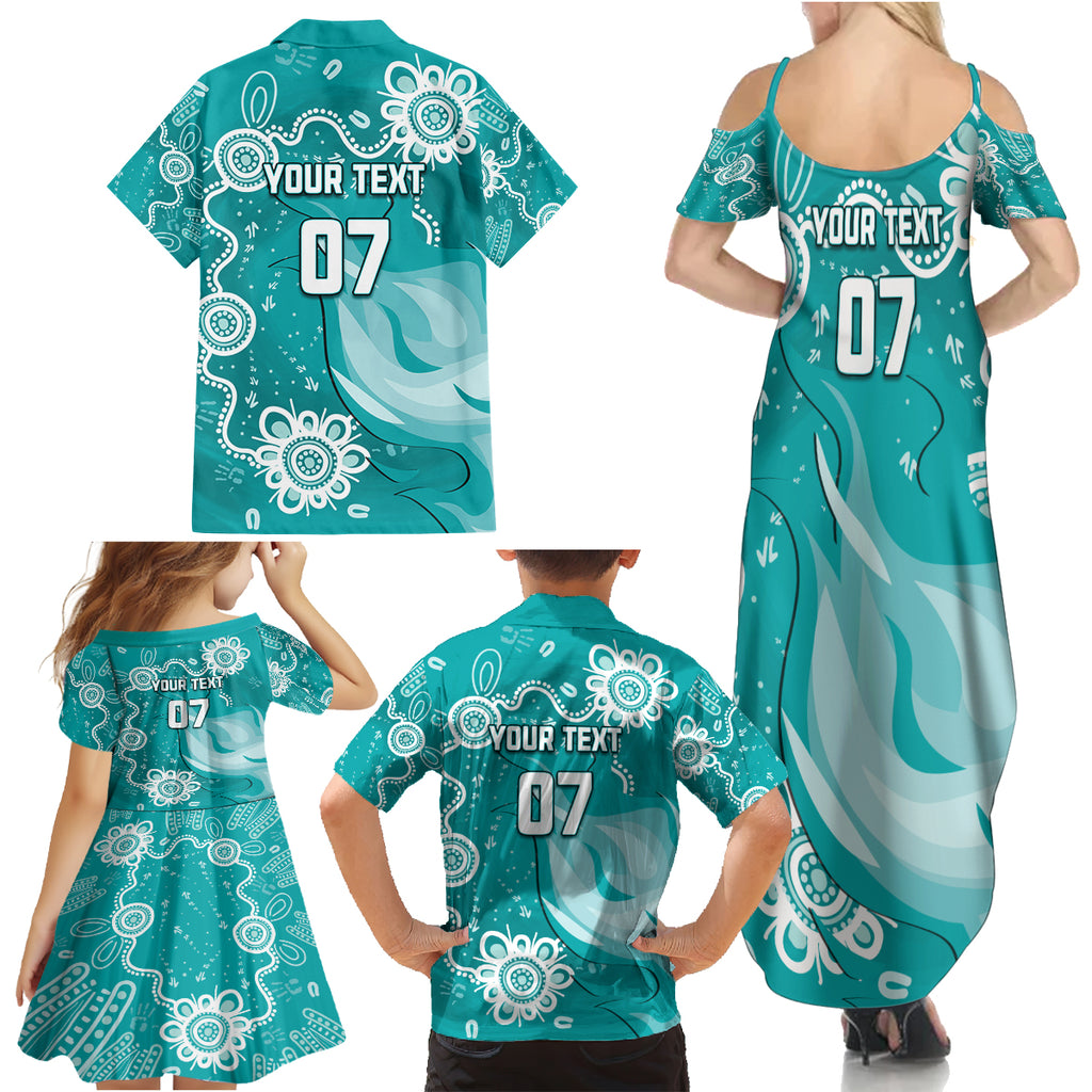 custom-brisbane-cricket-indigenous-family-matching-summer-maxi-dress-and-hawaiian-shirt-feel-the-heat