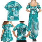 custom-brisbane-cricket-indigenous-family-matching-summer-maxi-dress-and-hawaiian-shirt-feel-the-heat