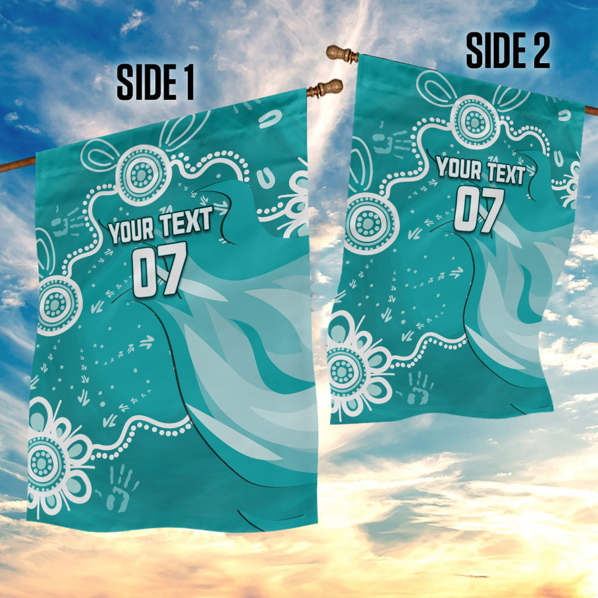 custom-brisbane-cricket-indigenous-garden-flag-feel-the-heat