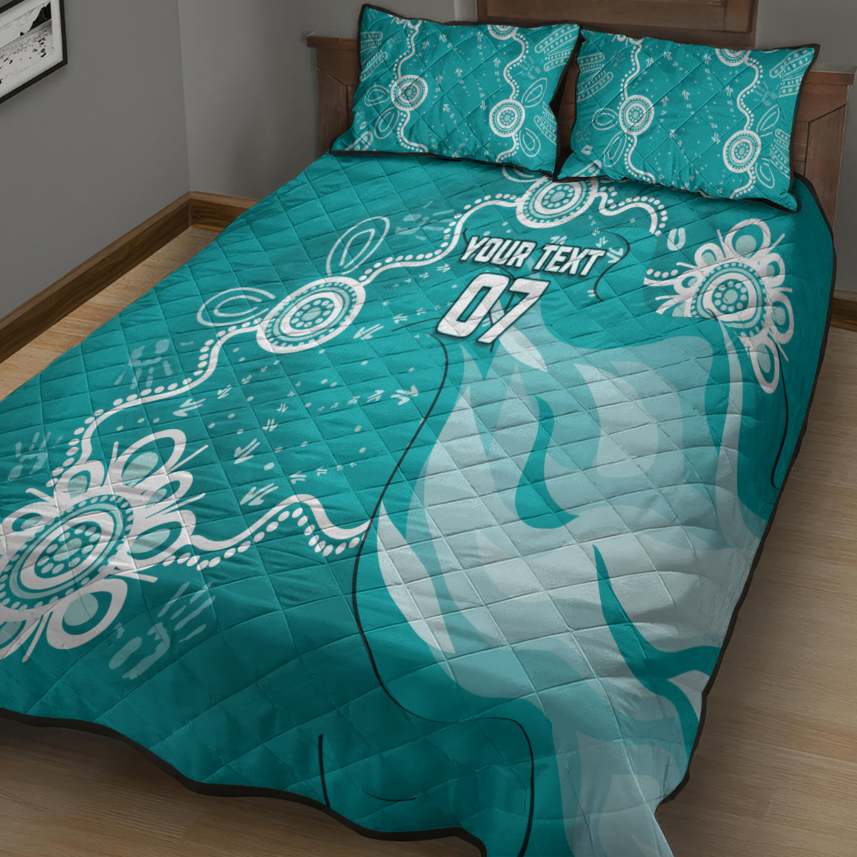 custom-brisbane-cricket-indigenous-quilt-bed-set-feel-the-heat
