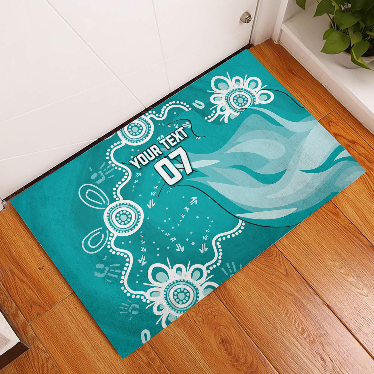custom-brisbane-cricket-indigenous-rubber-doormat-feel-the-heat