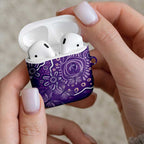 Australia Lupus Awareness Indigenous AirPods Case Purple Ribbon Aboriginal Butterflies