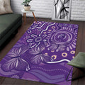 Australia Lupus Awareness Indigenous Area Rug Purple Ribbon Aboriginal Butterflies