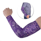Australia Lupus Awareness Indigenous Arm Sleeves Purple Ribbon Aboriginal Butterflies