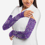 Australia Lupus Awareness Indigenous Arm Sleeves Purple Ribbon Aboriginal Butterflies