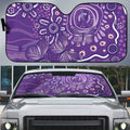 Australia Lupus Awareness Indigenous Auto Sun Shade Purple Ribbon Aboriginal Butterflies