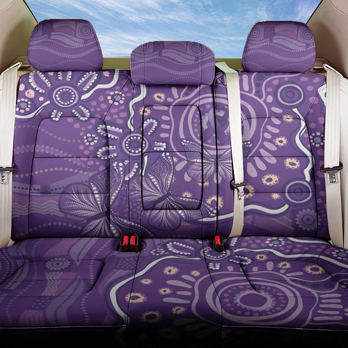 Australia Lupus Awareness Indigenous Back Car Seat Cover Purple Ribbon Aboriginal Butterflies